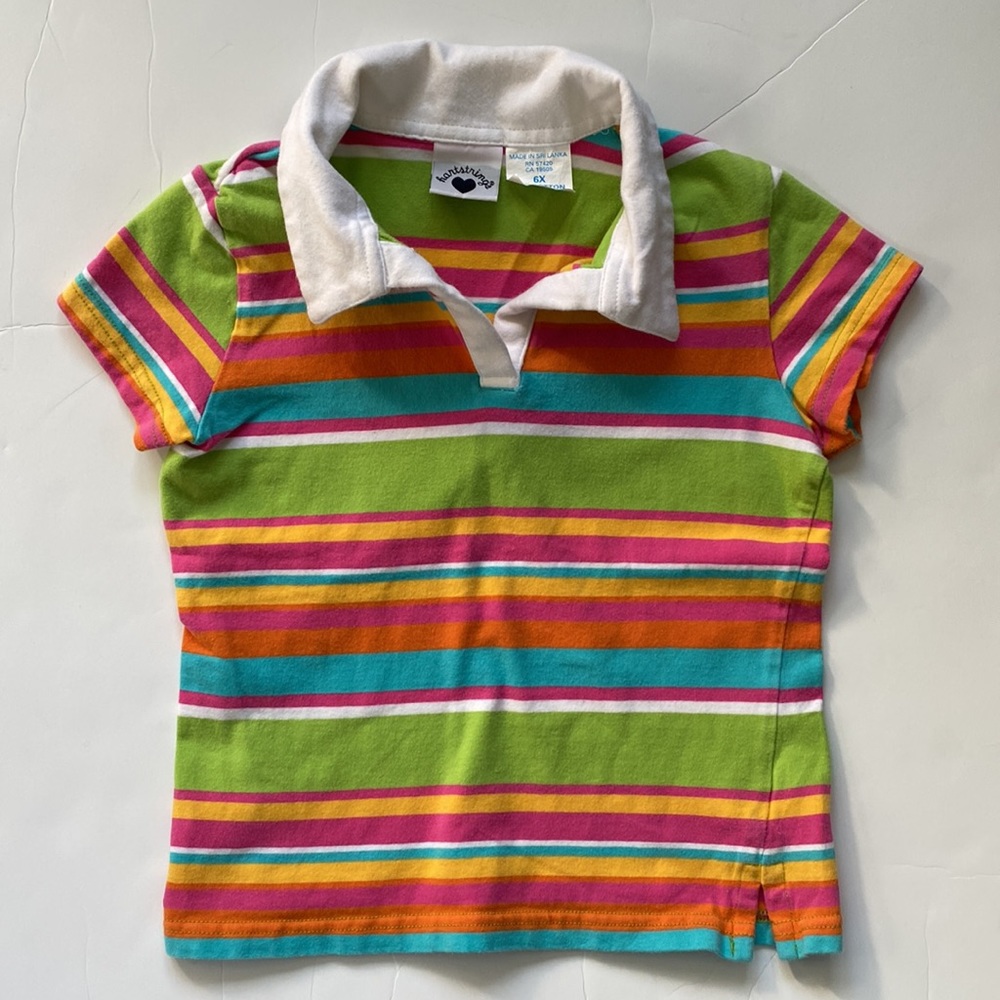 EUC hartstrings striped polo